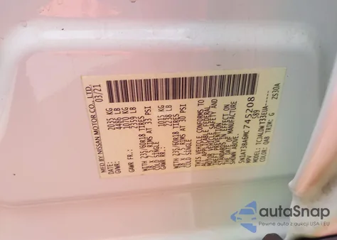 2021 Nissan Rogue Sv Fwd из США, поврежденный, VIN 5N1AT3BA6MC745208